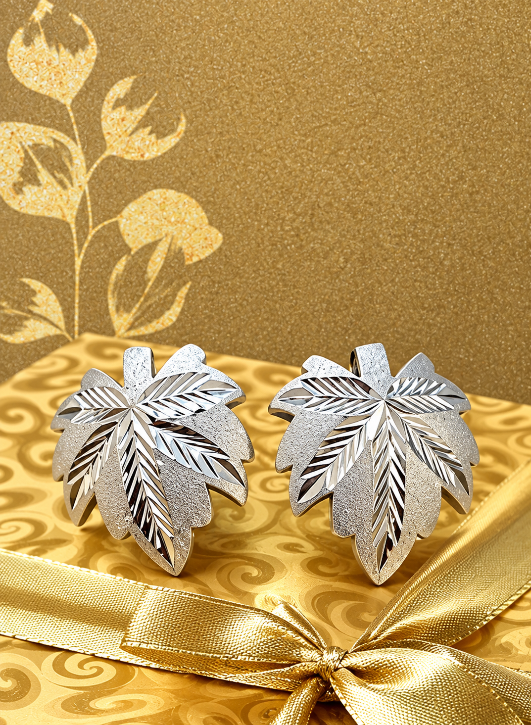 Single Leaf Stud Pair