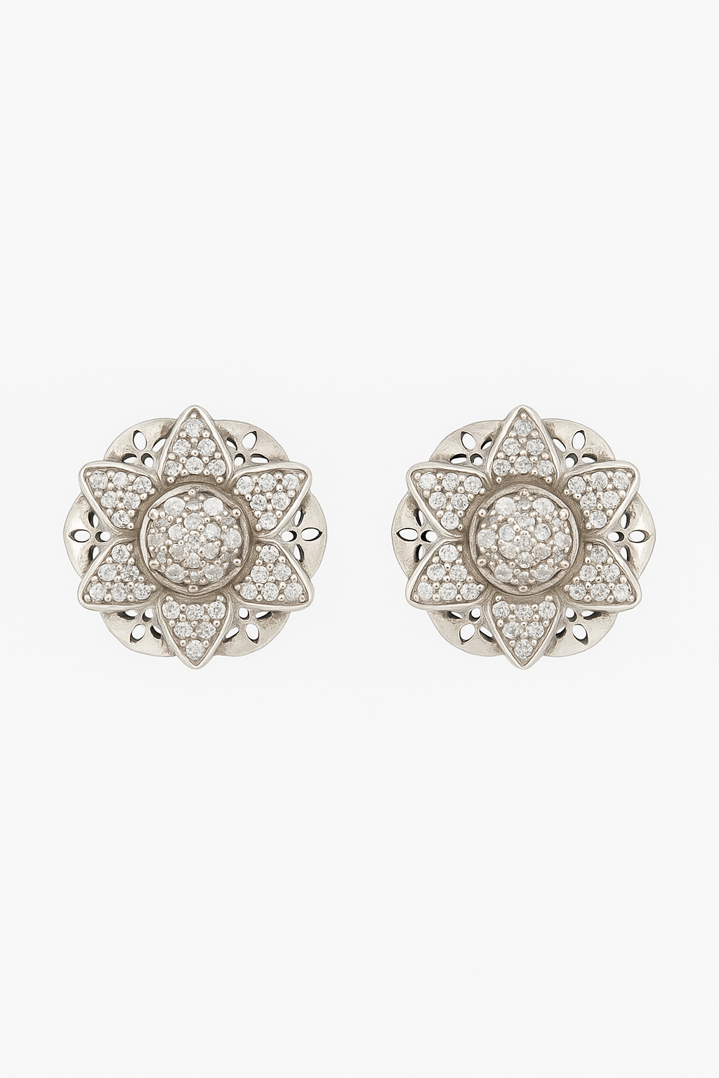 Floral Cluster Stud Earrings