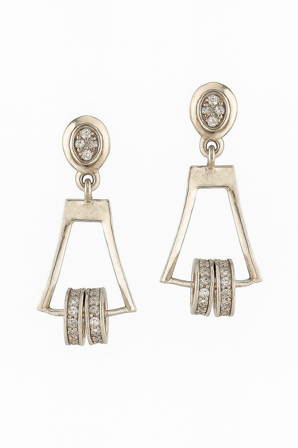 Geometric Halo Earrings