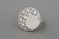 Geometric Pave Diamond Ring