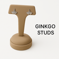 Ginkgo Leaf Stud Earrings