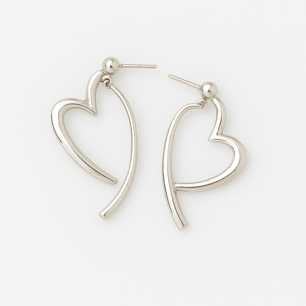 Intersecting Heart Earrings
