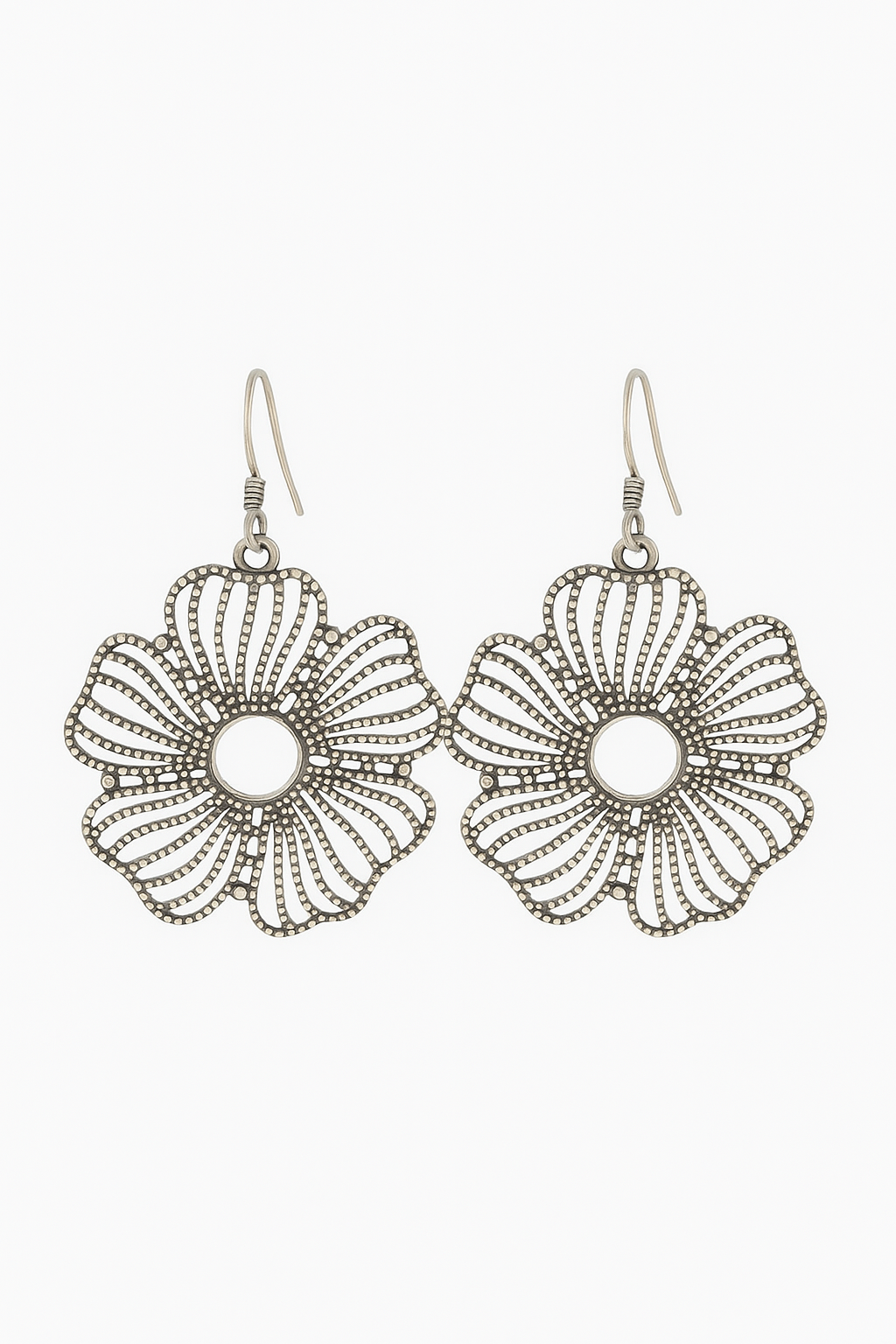 Intricate Filigree Flower Earrings