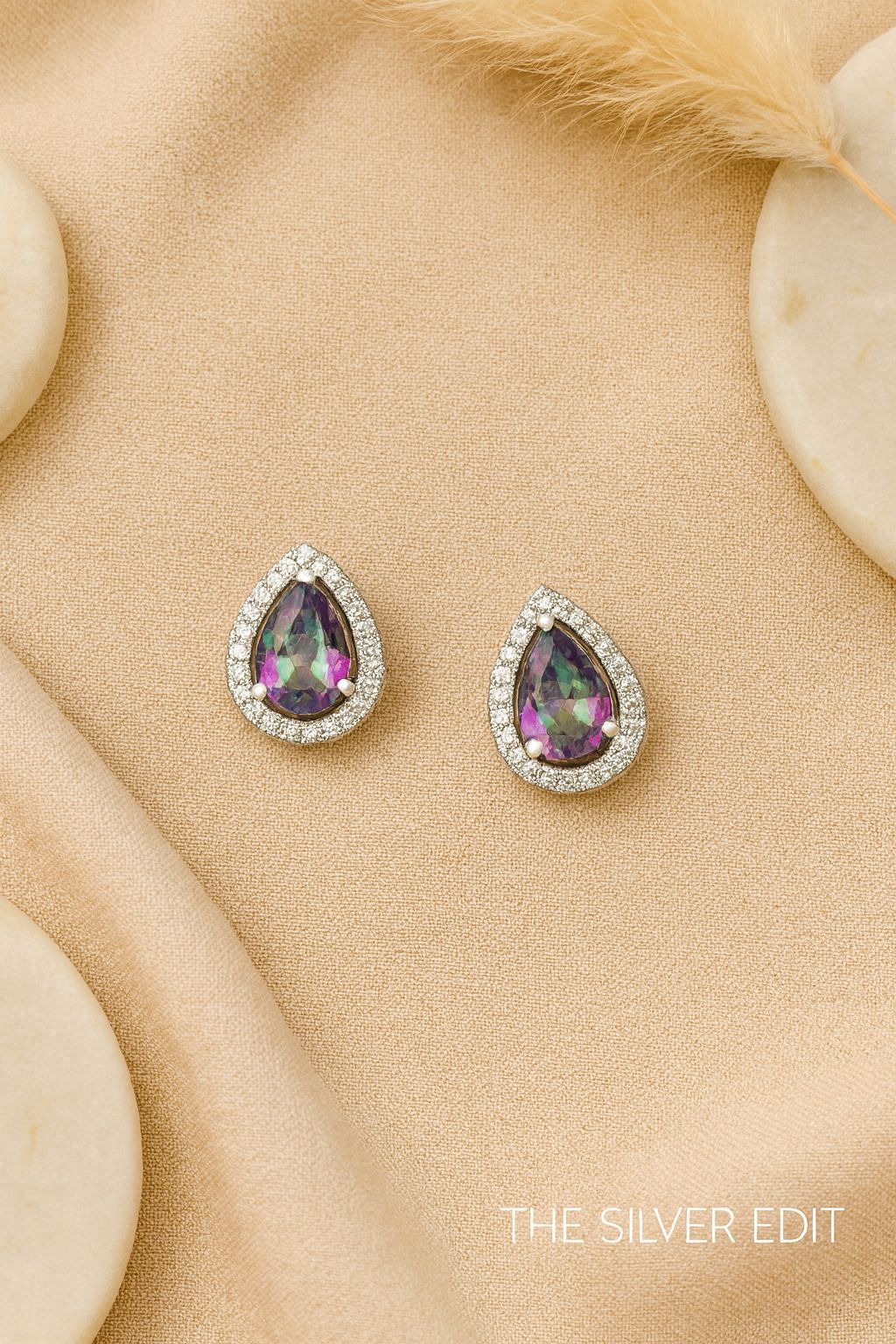 Iridescent Marquise Studs