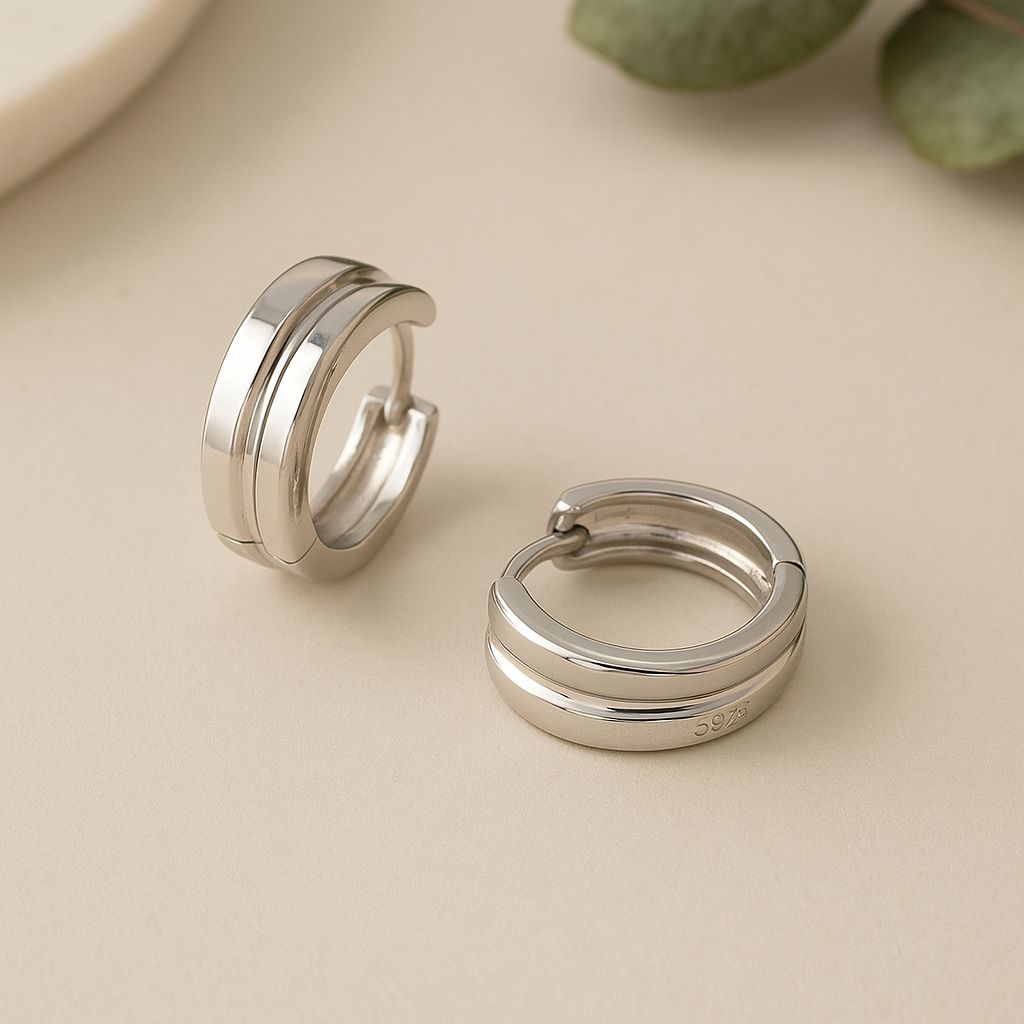 Minimalist Sterling Silver Hoop Earrings