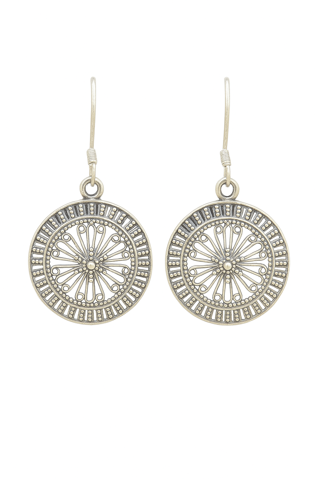 Oxidised Chakra Dangle Earrings