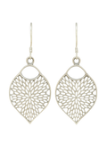 Oxidised Filigree Leaf Earrings