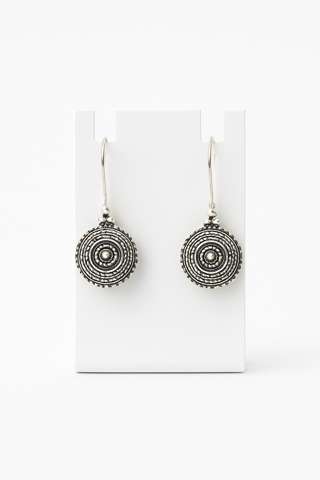 Oxidised Mandala Earrings