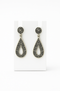 Oxidised Teardrop Earrings