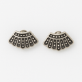 Oxidized Fan Stud Earrings