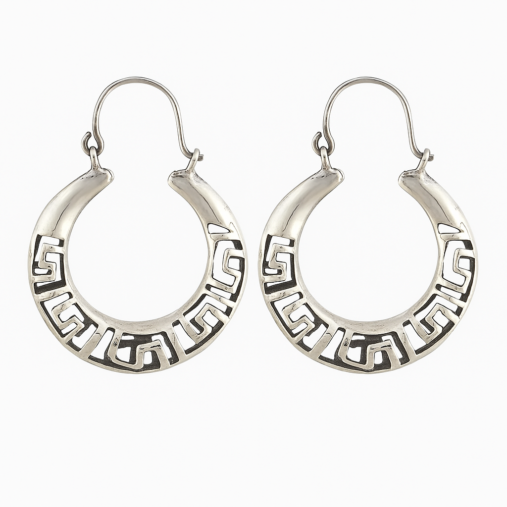 Oxidized Filigree Mandala Earrings