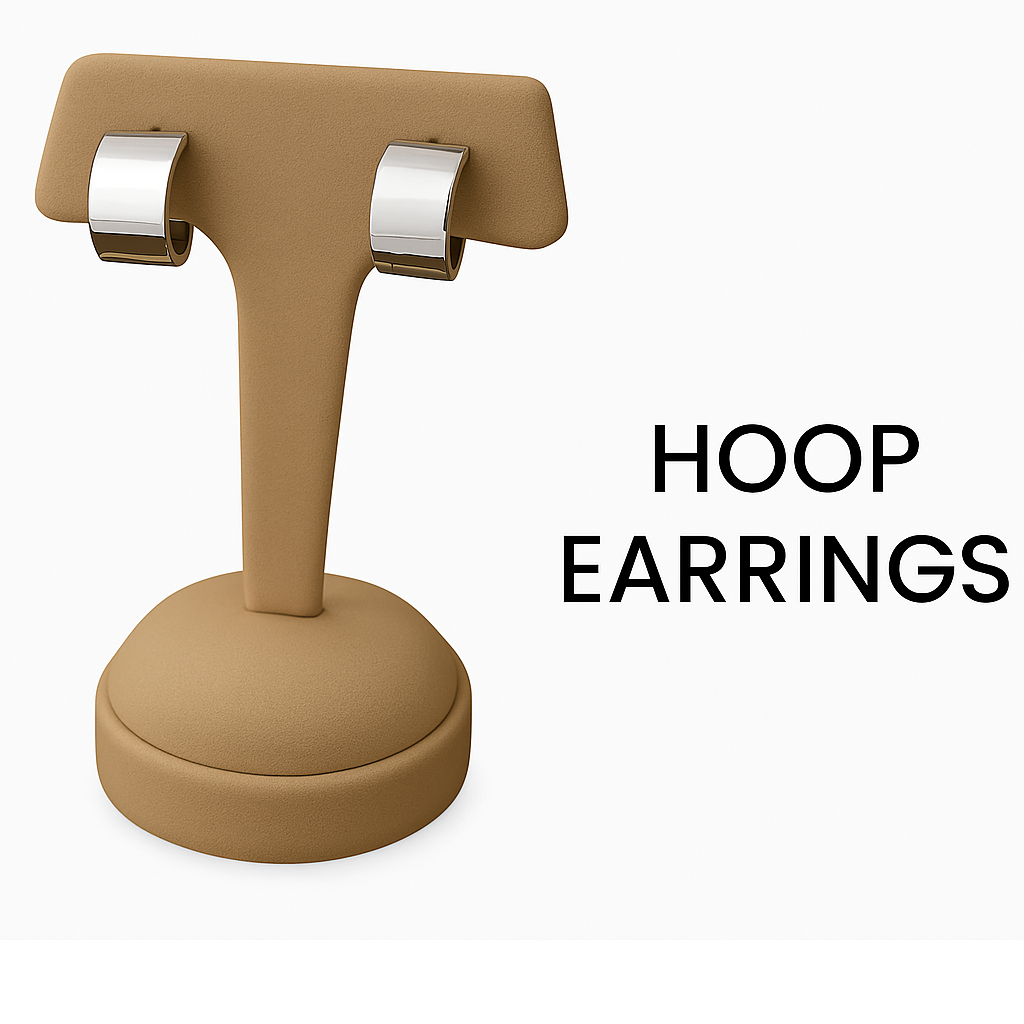 Rhodium Hoop Earrings
