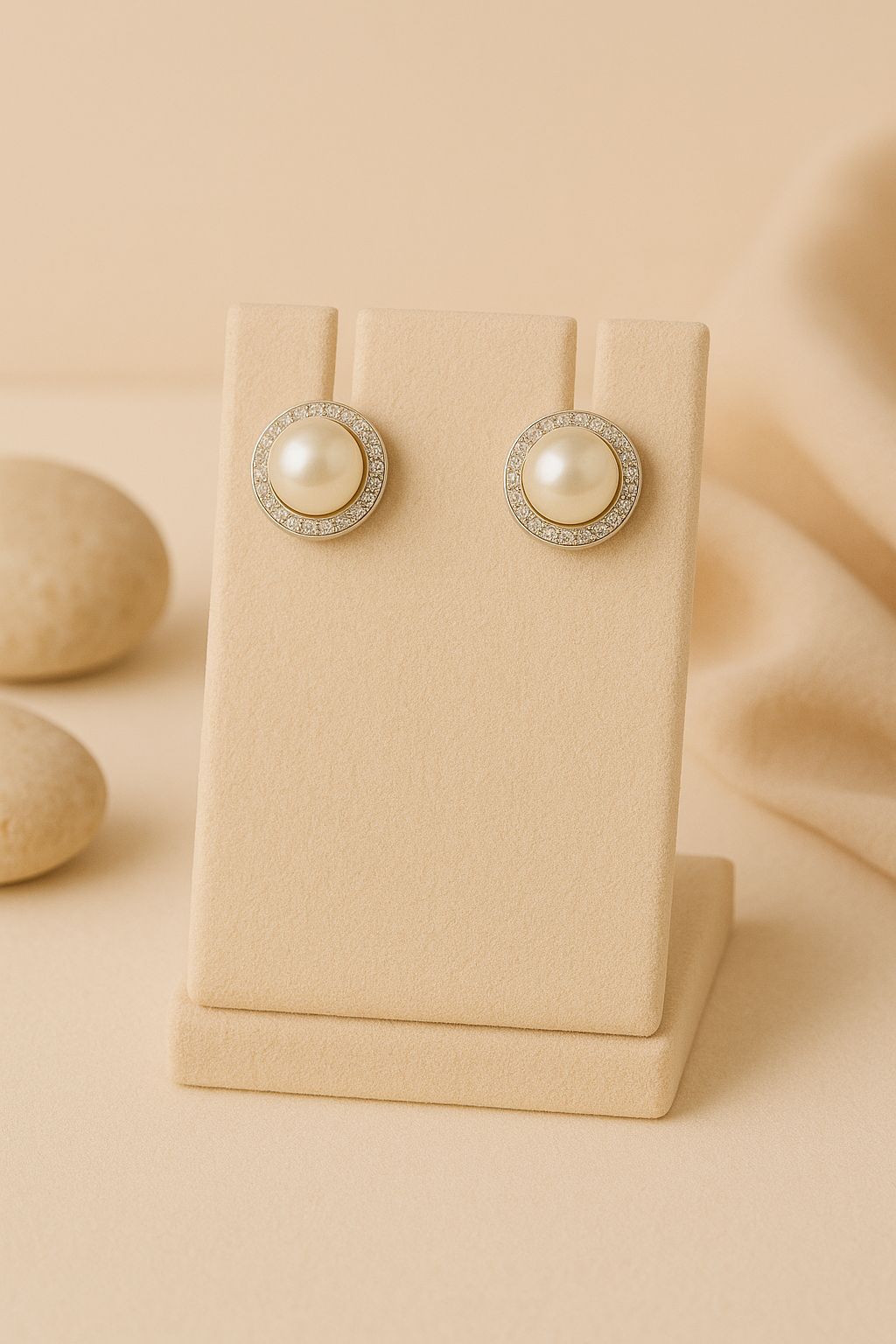 Radiant Pearl Stud Earrings