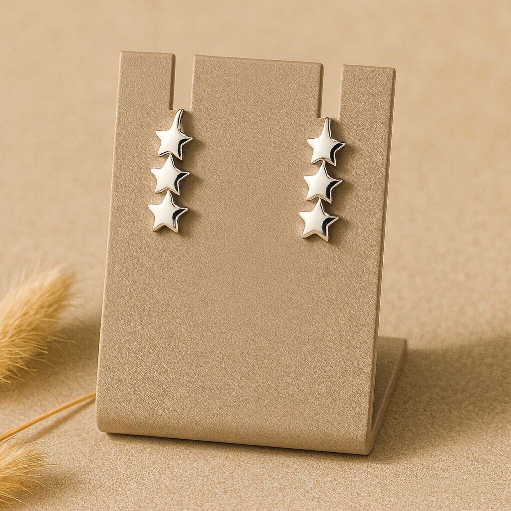 Star Trio Cascade Earrings