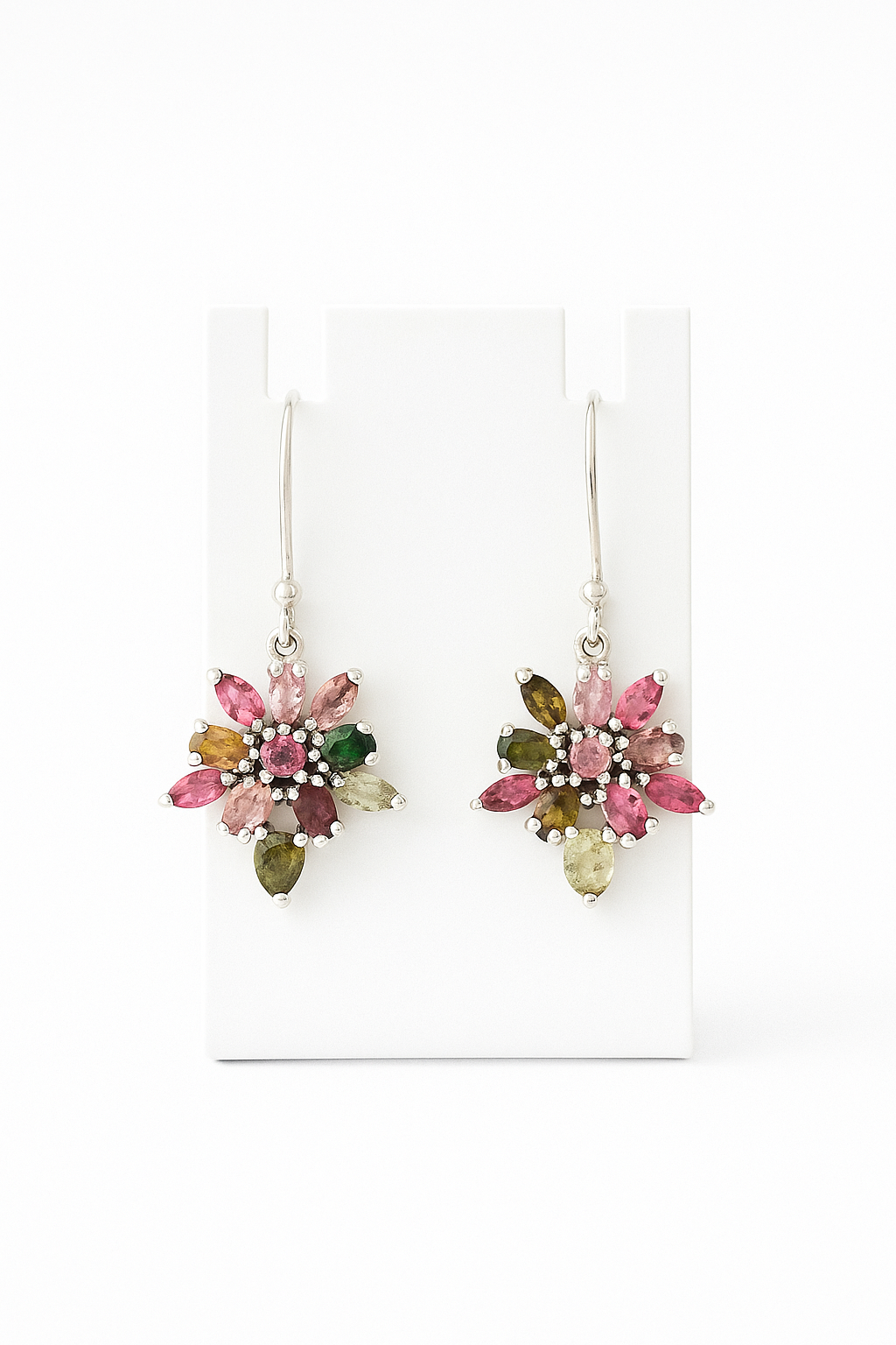Tourmaline Flower Earrings