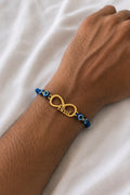 Infinity Bhai Evil Eye Rakhi – Silver & Gold Plated Raksha Bandhan Rakhi