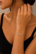 Celestial Heart Charm Bracelet – 925 Sterling Silver Elegance