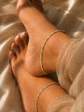 Trio Elegance Silver Anklet – 925 Sterling Silver Italian Collection
