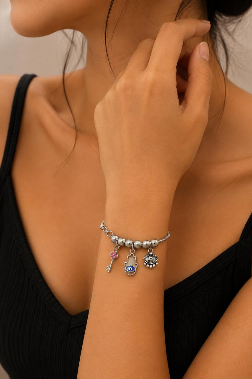 Lucky Charms Bracelet– 925 Sterling Silver Elegance
