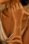 Triple Heart Bracelet– 925 Sterling Silver Elegance