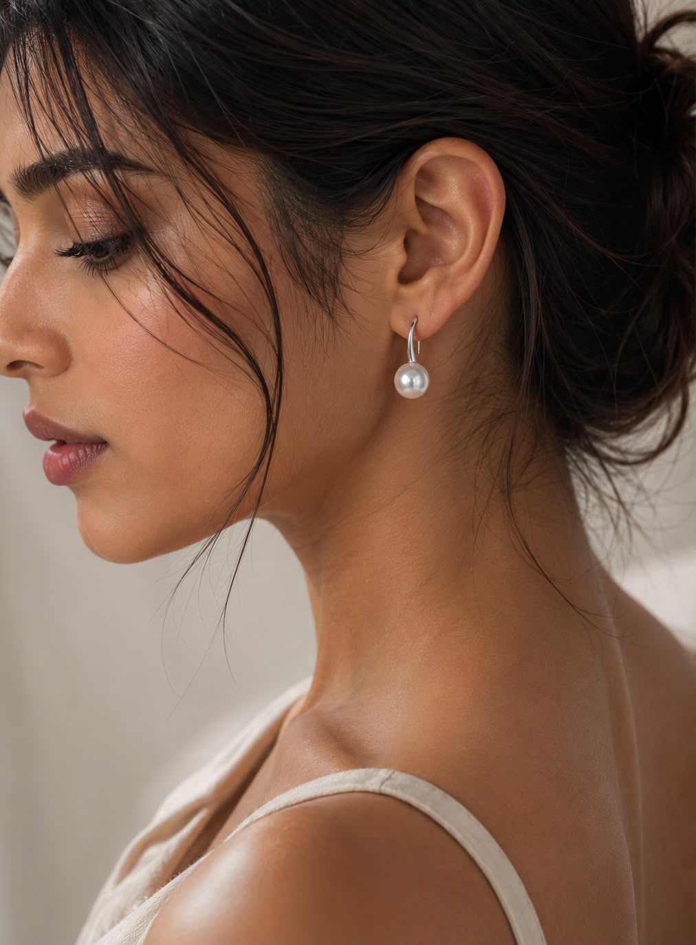 Pearl Drop Hook Earrings – 925 Sterling Silver Grace