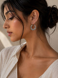 Greek Key Hoop Earrings – 925 Sterling Silver Statement