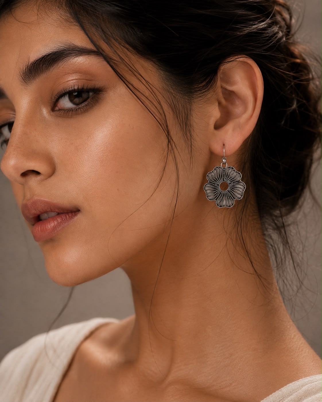 Bloom Petal Drop Earrings – 925 Sterling Silver Bloom