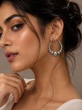 Silver Bead Hoop Earrings – 925 Sterling Silver Classic