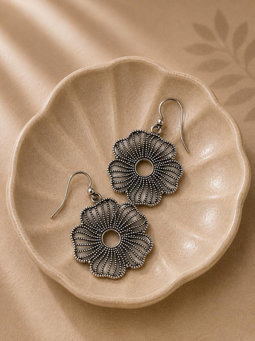 Bloom Petal Drop Earrings – 925 Sterling Silver Bloom