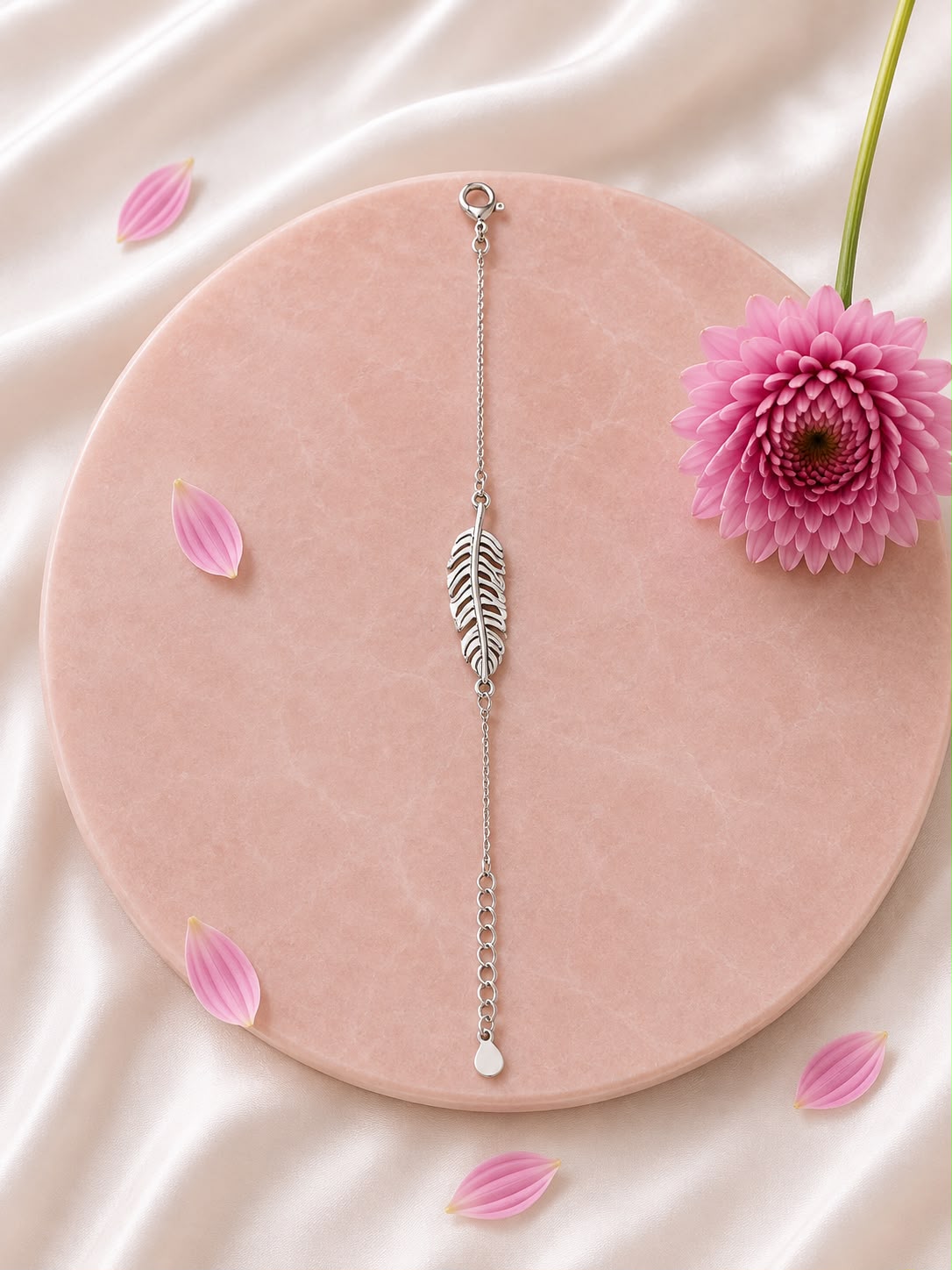 Feather Whisper Delicate Bracelet - 925 Sterling Silver Elegance