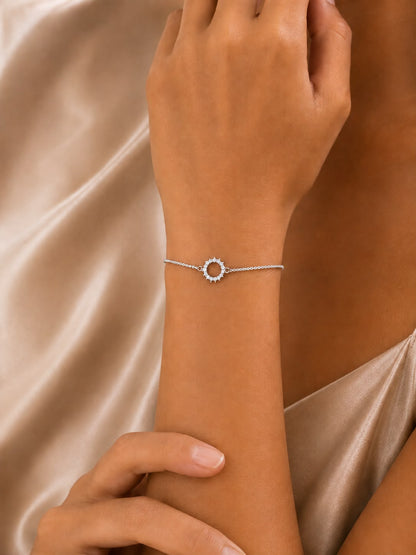 Dainty Glow Adjustable Bracelet - 925 Sterling Silver Elegance