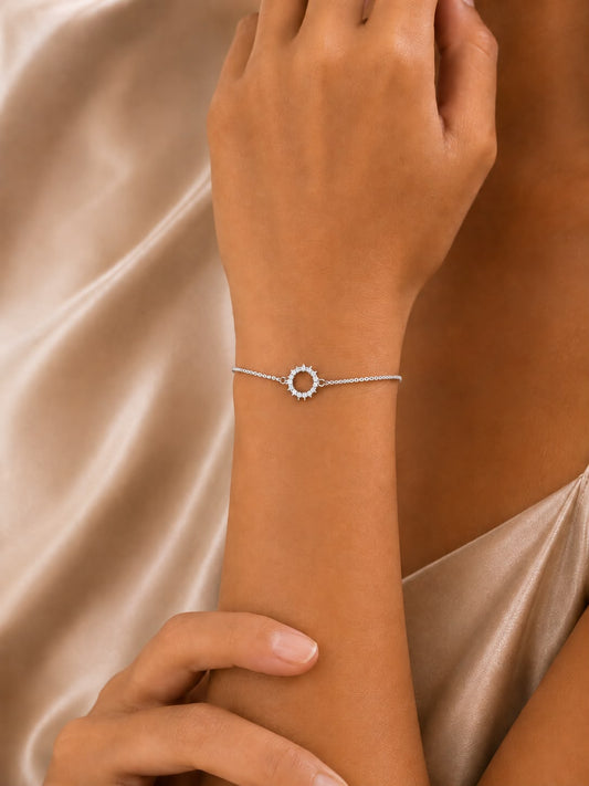 Dainty Glow Adjustable Bracelet - 925 Sterling Silver Elegance