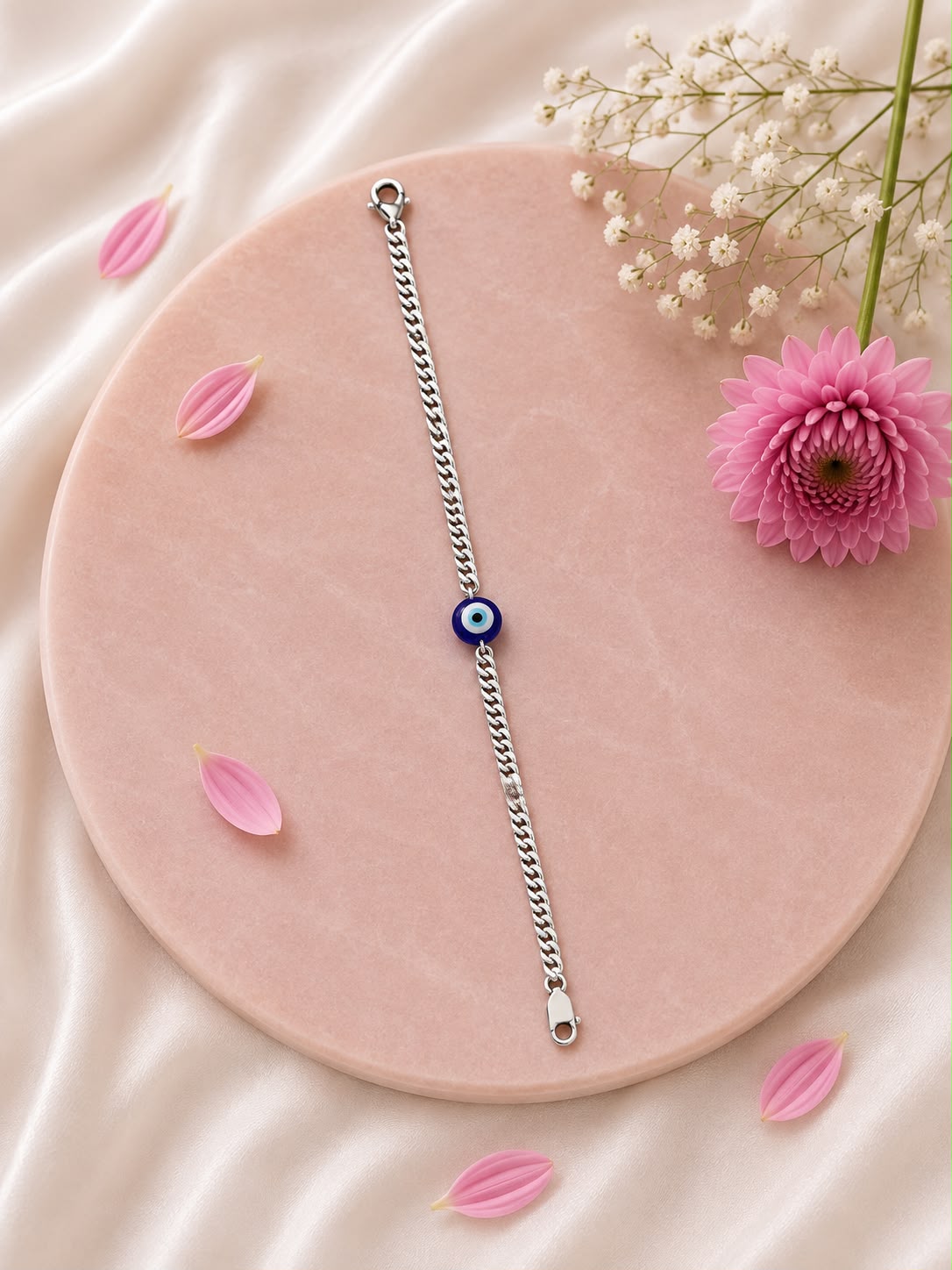 Evil Eye protection Bracelet - 925 Sterling Silver Elegance