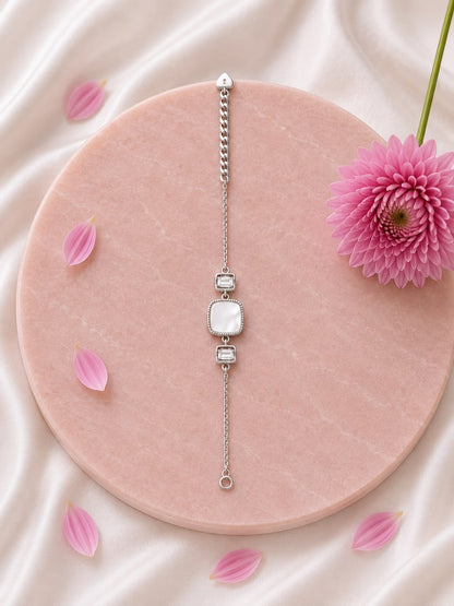 Pearl Essence Chain Bracelet - 925 Sterling Silver Elegance