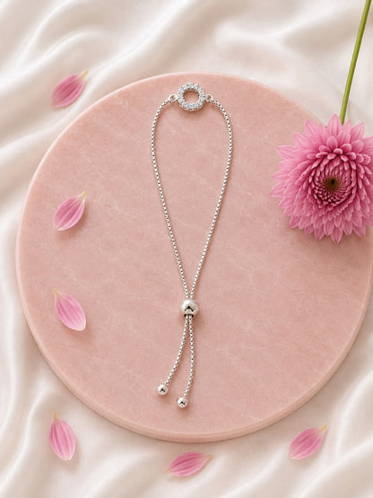 Dainty Glow Adjustable Bracelet - 925 Sterling Silver Elegance